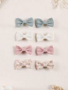 Juego de 8 pinzas de pelo con mariposas para niños, pinzas de pelo con mariposas de colores claros, lindas y versátiles