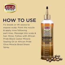 African Pride Black Castor Miracle Braid &Amp; Scalp Cleansing Rinse - Removes Hair Build Up &Amp; Soothes Scalp, No Frizz, Contains Black Castor Oil, Micellar Water, Coconut Oil, Peppermint Oil, 12 Oz - 12 Fl Oz (Pack Of 3) - View 4