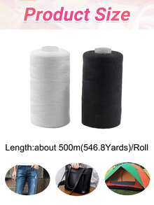2/4/8Pcs 500M Sewing Thread Polyester Thread Black White Strong Sewing Threads Sewing Spools Polyester For Hand Machine - Multicolor - View 4