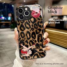 Leopard Betty Kiss Print Element-Design Phone Case, Suitable For IPhone Models 16, 15, 14 Pro Max, 13, 12, 11, XR, XS Plus Phone Cases, Made Of TPU Silicone Material, Providing Shock And Drop Protection, With Drop Protection Function, And Has A Very Good Hand Feel. It Is The Most Suitable Gift For Family, Friends, And Loved Ones.