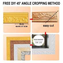 1 卷 90.55 英寸自粘式踢脚线、墙角装饰条、门框边缘保护条、家居装饰加固条、装饰性边框