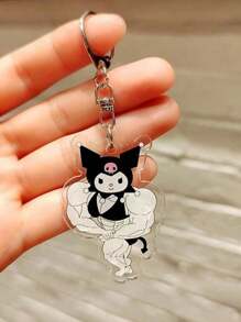 Sanrio 1pc Hello Kittyes Kuromi Cinnamoroll Acrylic Keychains - Cute Cartoon Keychain Pendants Funny Fitness Styling