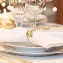 20 piezas de anillos reutilizables para servilletas de color dorado - con bordes lisos, fácil de limpiar, duraderos y versátiles - perfectos para bodas, fiestas, celebraciones, fiestas, decoración de mesa, Eid y otras ocasiones