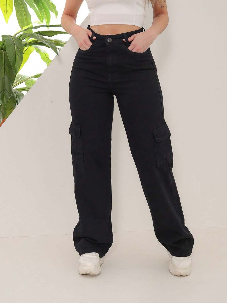 Tween Girls Jeans - 黑色 - 查看 1