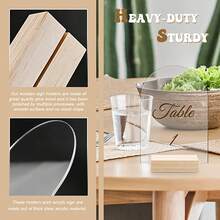 带木支架的空白透明拱形亚克力标牌、4x6 英寸拱形圆顶亚克力板、空白透明拱形标牌、DIY 亚克力拱形桌号、用于 DIY 名片礼品活动派对标牌装饰、婚宴、中心装饰、装饰、派对、周年纪念、活动 - 無色 - 查看 2