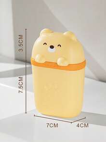 1pc Cute Bear Design Soap Box, Daily Outdoor Travel Drainage Soap Holder Container, New Model Sealed Soap Case, Essential Living Supplies For Trips