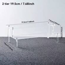 1 pièce Support d'affichage en acrylique transparent, à 1-5 niveaux. Organisateur cosmétique, support en acrylique pour parfum, support à cupcakes, pour figurines Amiibo et POP, présentoir pour aliments et desserts, produits de fournisseur cosmétique