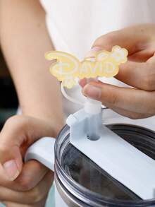 Customized Acrylic Straw Sleeve, Personalized Straw Sleeve, Customized Dust-Proof Straw Cap, Customizable Cute Straw Sleeve, Suitable For Water Cups, Multifunctional, Compatible With Cups And Bottles, Suitable For 10mm, Birthday Gift, Wedding Gift, Decoration, School Office, Employees, Anniversary - Style a - View 7