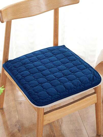 1pc Corduroy Chair Seat Cushion Cover, Reusable And Washable, Suitable For All Seasons