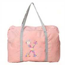 Bolsa de viaje con estampado de flores rosas, bolsa de equipaje, bolsa de mano, bolsa de fin de semana, bolsa de gran capacidad, impermeable, plegable, bolsa organizadora, bolso de lona con cremallera, para mujer, hombre, viajes, vacaciones, estudiantes, regreso a la escuela, accesorios de viaje, maleta, bolsa de gimnasio, bolsa de deporte, bolsa de hospital, bolsa de vacaciones, bolsa impermeable, bolsa de invierno, accesorios escolares - Rosa - Ver 13