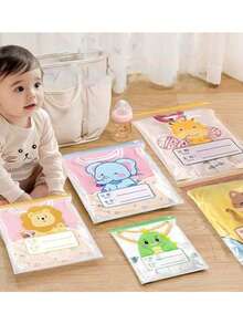 10/20 حبة أكياس سوستة الأم والطفل أكياس منطقية ملبس الروضة أكياس فرز الملابس أكياس لتخزين الملابس أكياس صنبور زيبلوك، هدية عيد الحب