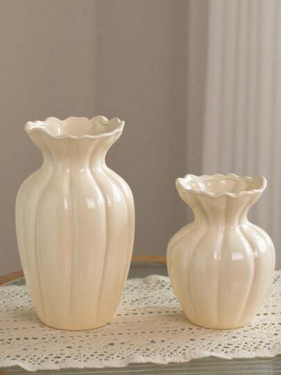 Pc Of Ceramic Vase Retro Elegante It's Flower Arrangement In The Living Room, Moderne ative Piece Dried Flowers, An Ornament Meubel Table. It Can Be Holding Fresh Flowers Water Or Inserting Plastic Artificial Serving As ation Coffee Tables, Desks Room At Home.Room ation, Home ation. Glass view 5