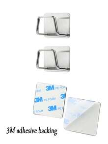 2 件套浴室和厨房不锈钢水槽收纳架、储物架、节省空间的免钻孔粘性支架，适用于存放海绵、织物、茶罐和排水管 - 浴室和厨房的必备配件，可最大程度地整理台面并轻松清洁，方便返校