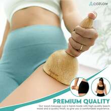 Wood Therapy Massage Cup - Maderoterapia Massager Body Sculpting, Fascia Release & Lymphatic Drainage - Wooden Cupping Massage - Maderotherapy Helps Reduce Cellulite Appearance - 附滾輪按摩杯 - 查看 11