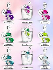 1 PC Silver PlatedLove Lizard Pendant Charm Pendant Ball Suitable For Bracelets DIY Women's Jewelry