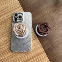 Vintage Rose Blume Handy Airbag Magnethalter, koreanischer minimalistischer Nischenexpandierbar Tischhalterung, optionaler Aufkleber oder Magnetbefestigung kompatibel mit iPhone, Android Handy, Geschenk für Geburtstag, Familie, Freunde Push-Pull Telefongriff, Telefonhalterung, Telefonzubehör kompatibel mit iPhone, Android Handy, Geschenk für Geburtstag, Familie, Freunde