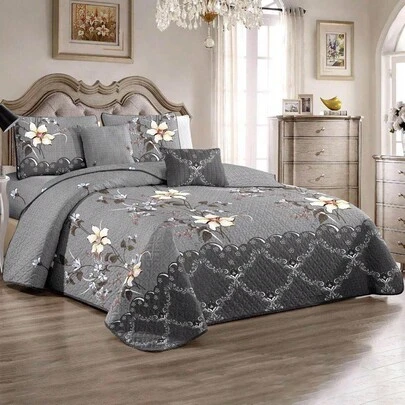 200*230cm Colcha grande doble matrimonial  Colcha acolchada  para cama  con dos Fundas De Almohadas, cubierta de terciopelo cálido, Sábana de Tatami de lino, fundas de colchón, juego de cama de 3 piezas mantas ropa de cama cobertores cubrecamas colchonetas para cama matrimonial,funda para colchon juego sabanas  matrimoniales queen y king size fibra de soja