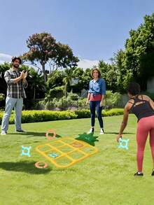 1 Set Juego de Argollas Inflables, Juego de Lanzamiento de Piña, Juego de Lanzamiento de Agua, Suministros Interactivos para Exteriores, Navidad - Multicolor - Ver 2