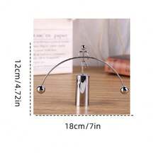 1 Pc Little Perpetual Motion Desk Art Toy: Creative Balance Ball Kinetic Weightlifting Fun Iron Art Decoration Gadget Gift,Stocking Fillers,Stocking Fillers Adults,Gadgets For Teenagers,Stocking Fillers Adults,Stocking Fillers,Gadgets For Teenagers - White - View 12