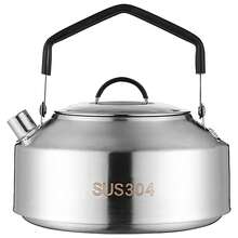 Camping Kettle SUS304 Stainless Steel, Outdoor Tea Pot With Handle, Large Capacity Water Boiler Portable Coffee Maker For Backpacking Picnic Hiking Outdoor Activities - 1 - View 2