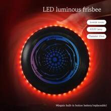 1 pieza Disco volador impermeable y ligero de 23 cm/9.06 pulgadas con iluminación de color - Cultivar el amor de los niños por los deportes - Equipo deportivo para niños con aro LED - Iluminado con LED - Regalo perfecto - Regalo de cumpleaños - Regalo ideal - Regalo sorpresa - Regalo festivo - Regalo navideño - Regalo