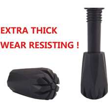 Pole Accessories Thick And Wear Resisting Rubber Tips Snow Support Mud Support Hiking Poles All Common Trekking Poles, Hiking Sticks, Nordic Walking Poles With A Inner Diameter Of 11mm/0.43