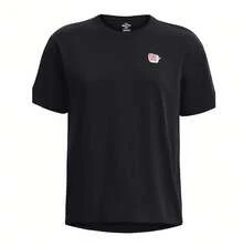 Under Armour Camiseta de manga corta para mujer, transpirable, para correr, fitness, casual y deportes de verano - Negro - Ver 1