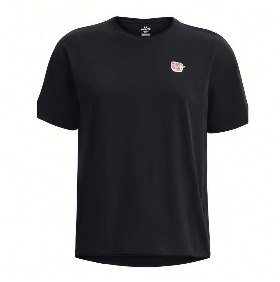 Under Armour Camiseta de manga corta para mujer, transpirable, para correr, fitness, casual y deportes de verano - Negro - Ver 1