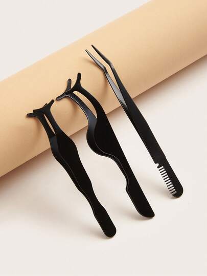 Eyelash Extension Tweezers, Stainless Steel Eyelash Applicator, Eyelash Tweezers Clamp, Suitable For Picking Up And Applying False Eyelashes, Essential Makeup Eye Tool, Applicable For Commercial And Household Use, Also Suitable For Commercial Distribution, Holiday Gift