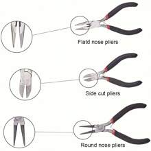 1set Black Deluxe Jewelry Making Starter Kit,Comprehensive Earrings, Necklace Findings, DIY Beads, Plier Tools Set For Jewelry Repair, Crafting, And Designing - Suitable For Adults, Beginners