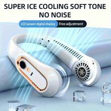 Ventilador de cuello USB portátil - Utilizable, recargable, ventilación flexible de 360°, funcionamiento silencioso, flujo de aire potente - Adecuado para exteriores, regalo de estudiante/cumpleaños