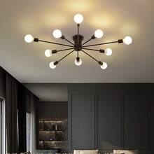 Đèn chiếu sáng nhiều đầu sáng tạo kiểu Bắc Âu, Đèn trần trang trí nhà tối giản cho phòng ngủ, phòng khách, không bao gồm bóng đèn - Nhiều màu - Xem 8