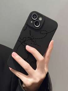 حافظة هاتف سوداء مع ديكور كاميرا بنمط مسار طائرة، متوافقة مع Apple 16 Pro Max، 16E، 14، 13، 12، 11 Pro MAX، XS Max ، XR، 8، 7، 6S، Plus، Mini و Galaxy A13 5G، S21 FE 5 G، A21S ، A34،A12،S21، STC. هدية مضادة للسقوط لعيد الميلاد أو صديقتك/صديقك