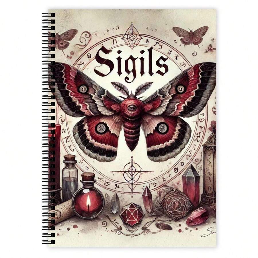 1 cuốn sách phép thuật cổ điển, bản thảo huyền bí, hướng dẫn biểu tượng huyền bí, nhật ký ma thuật, sách nghi lễ nghệ thuật đen tối, dụng cụ ma thuật cầm tay, đồ dùng học tập, trở lại trường - Nhiều màu - Xem 1