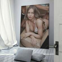 Sydney Sweeney Picture Print Wall Art Poster Painting Canvas Posters Artworks Room Aesthetic 16x24inch(40x60cm) - 框架式 - 查看 3