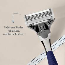 Harry'S Shaving Kit For Men - Razor Handle And 3 Razor Blade Refill Cartridges - Sage - Navy - View 5