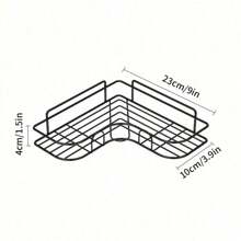 No Drill Triangle Shelving Rack, Iron Bathroom Kitchen Storage Basket Toilet Wall Mount Shelf Back To School