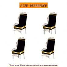 Set de 1/4/5/6/7 fundas de silla con estilo europeo y americano moderno impresas, adecuadas para decoración diaria en interiores del hogar, restaurantes y hoteles. Manteles adecuados para mesas cuadradas, fundas de silla elásticas que se pueden lavar.