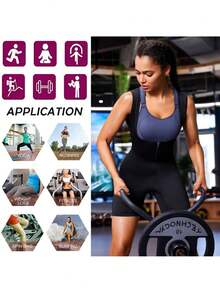 Women's Sauna Clothing, Weight Loss Sauna Shirt, Sweat Vest Girdle, Girdle Belly Reduction Exercise, 3 In 1 Body Shaping Full Body Contouring Exercise Top