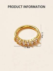 1 pièce Anneau de piercing pour le nombril en argent sterling S925 avec zircone cubique étincelant, bijou de qualité, pour un port quotidien pour femmes, le meilleur cadeau pour la petite amie, la mère, les sœurs