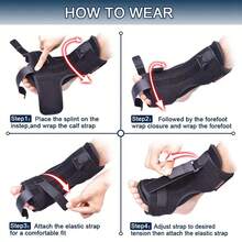 Adjustable Plantar Fasciitis Night Splint Foot Drop Orthotic Brace Night Splints - Black - View 5