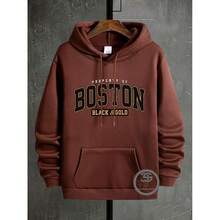Boston Sweatshirt Cold Weather Jacket Printed Sweatshirt Various Colors Premium Line Immediate Shipping - Beige - View 9