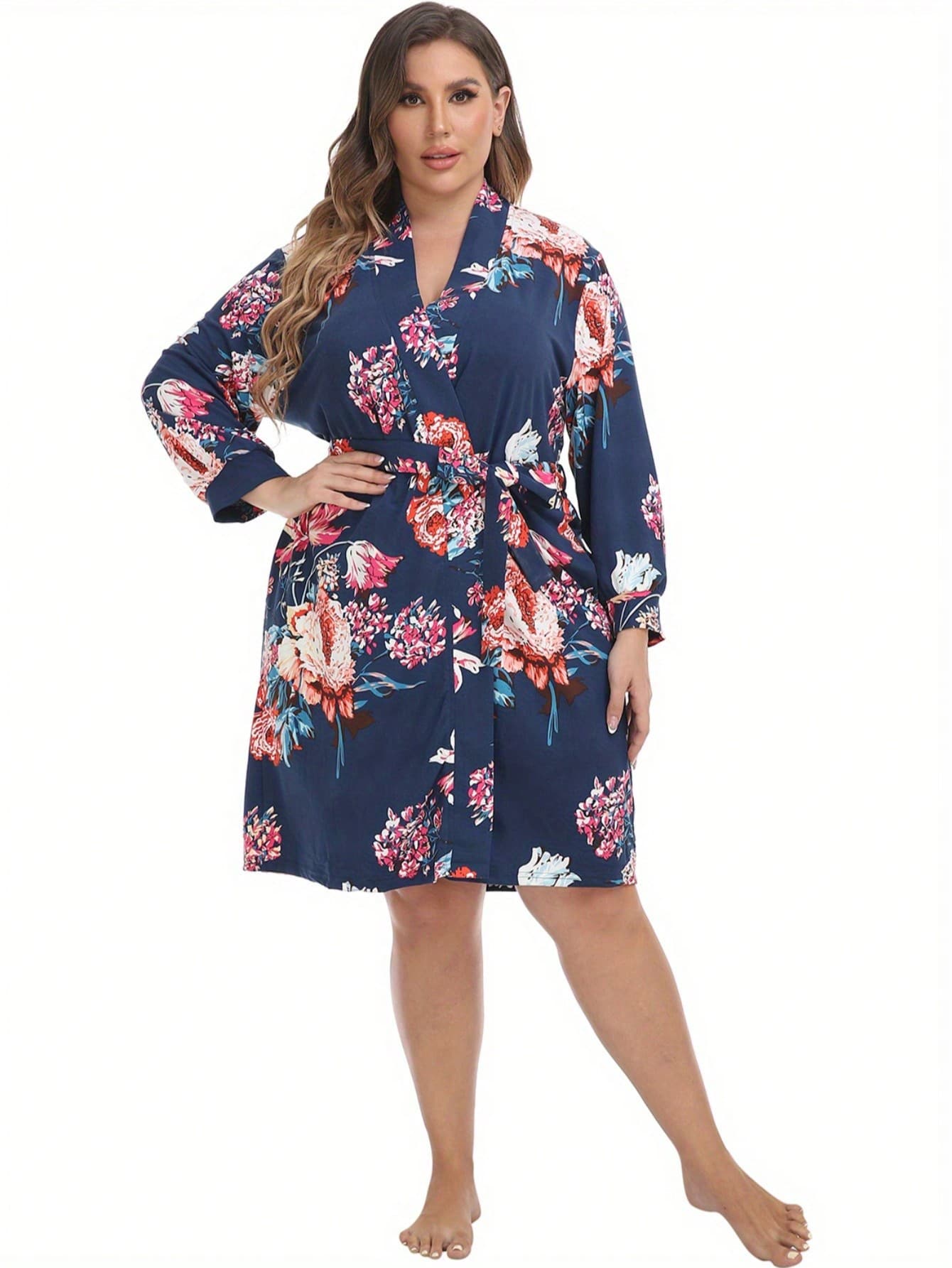 Plus Size Robes For Women Short Modal Knit Maternity Robes Plus Size ...