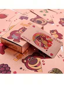Disney Cartas de juego con diseño artístico de Frozen, Anime Stitch, Oso de fresa - Baraja de póker creativa de dibujos animados, de alta calidad y diseño único, como regalo para adolescentes y adultos