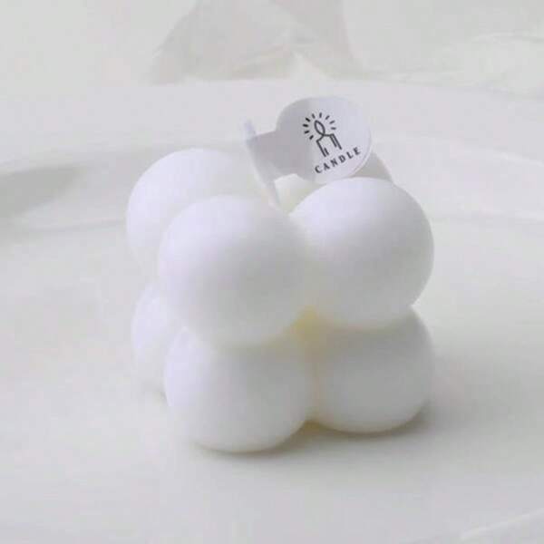 1pc Bubble Candle - Small Cute Soy Wax Candle Cube, Home Decor Candle, Aromatherapy Candle Set, Home And Gift