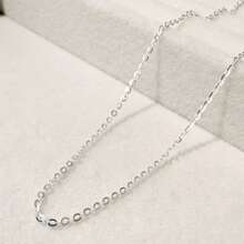 1pc S925 Sterling Silver Fine Chain Necklace, Multiple Styles Simple Elegant Clavicle Chain Neckwear, Christmas Gift