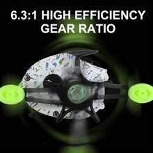 BILLINGS Baitcasting Fishing Reels,6.3:1 Gear Ratio Fishing Reel With Magnetic Braking System Baitcaster Reel,Super Smooth Metal Spool Casting Fishing Reel,For Saltwater Freshwater - Multicolor - View 3