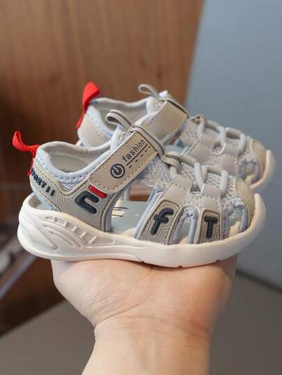 Toddler Boys/Girls Slip-On Summer Fashion Sports Sandals, Comfortable Non-Slip Anti-Kick Outdoor Casual Flat Slides, Kids Play/Holiday Sandals