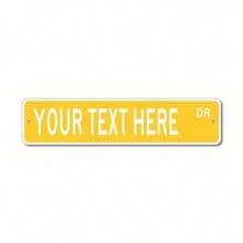 Customizable Metal Street Sign - Vintage Style Wall Decor, Suitable For Home, Bar, Cafe, Garage & Farm, Easy To Hang, Size: 15.75" X 3.94"Back To School Winter Gift Ideas Boy Girl Valentine's Day,Multi-Functional,Ornamental,Letter,Stylish,Modern,Colorful,Cute,Adorable,Casual,Custom,Personalised,Unique,Customized,Ideal Gifts For Him,Ideal Gifts For Her