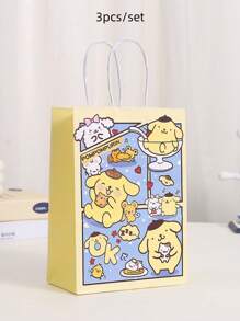 Sanrio 3pcs Sanrio Kuromi Melody Birthday Party Gift Bags Favor Bags Goody Bags Sanrio Birthday Party Supplies Decorations